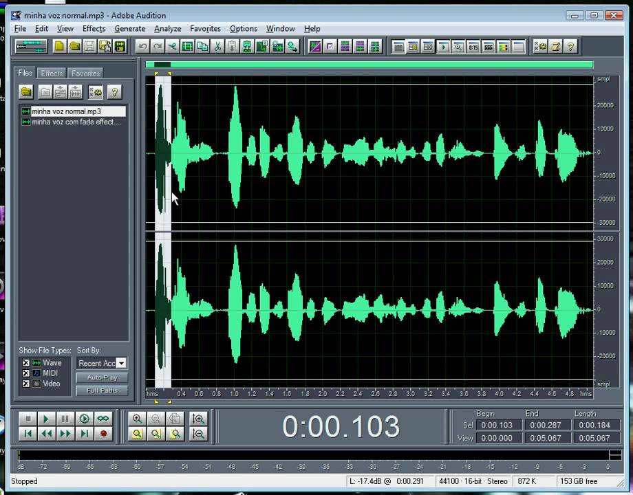 adobe audition fade in